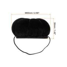 QUARKZMAN Velvet Wrist Pin Cushion Pumpkin Sewing Needle with Elastic Wrist Strap, Black