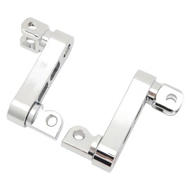 Fockety Motorcycle Foot Pegs, Adjustable Height Foot Peg Clamp Extensions Bracket Highway Pegs Extension Brackets 360° Adjustable Rugged Foot Peg Extension Bracket for Touring