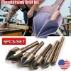5x HSS Woodworking Chamfer Drilling Tool Countersink Drill Bits Cut