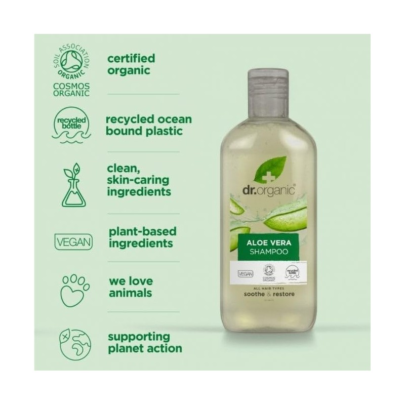 Dr Organic Aloe Vera Shampoo & Conditioner Duo - VEGAN