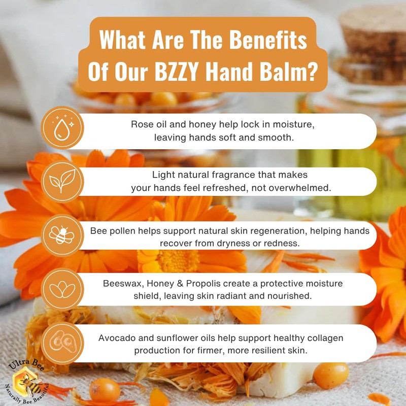 Ultra Bee Naturally Bee Beautiful 100% Natural Bzzy Hand Cream