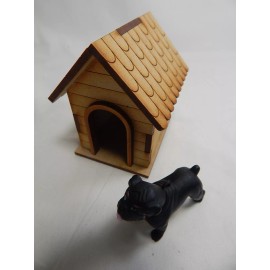 World of Mini Dollhouse Miniature 1:12 Scale Animal House Pet Dog Puppy w/House  #Z267 CLOSING