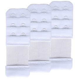 SAMGU Women's Bra Extenders 2 Hook Elastic Stretchy Bra Extension Strap (one size, 2 Hook 1/2 inch, White Color)