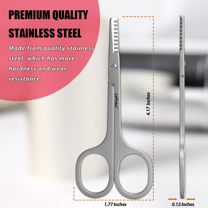 Facial Hair Thinning Scissors, V Teeth Hair Thinning Scissors For