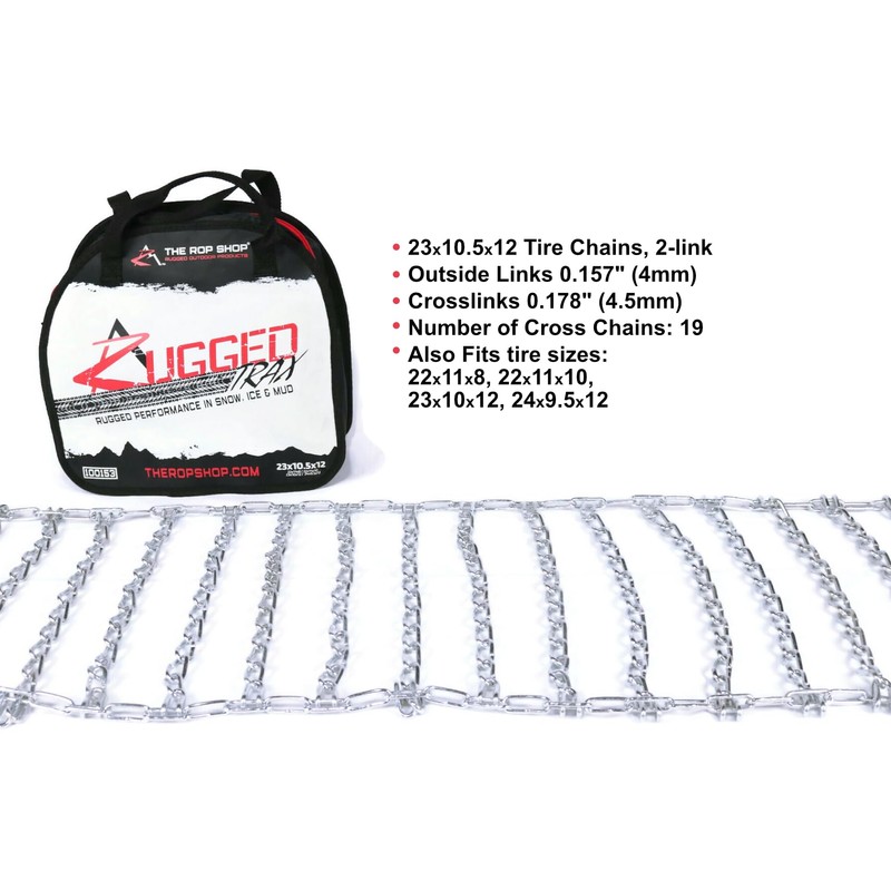 The ROP Shop Front & Rear Tire Chains, 2 Link