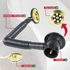 SPARES2GO Bath Combination Waste Plug and Chain Luxury Gold Brass