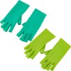 Ciieeo 2pairs Half Finger Quilting Gloves for Sewing Crafts Breathable