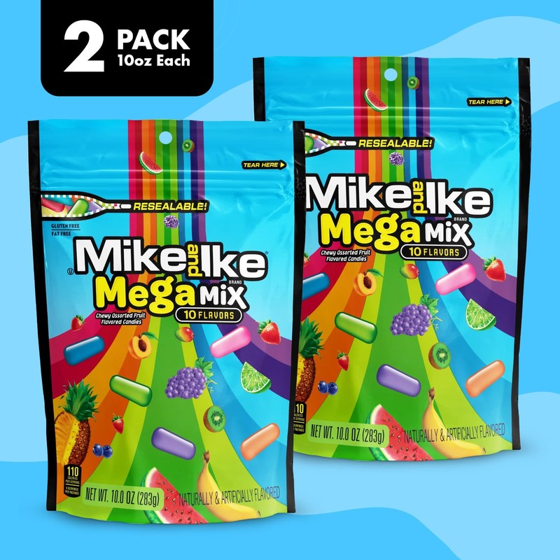 Mike and Ike Mega Mix Candy, 2 Pack of Movie