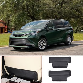Car Seat Protector Fit Toyot@ Sienna 2021-2023 2Pcs Car Front Seat Rear Anti-kick Pads Driver passenger Seat Back Seat Protector Anti-kick Mat Backseat Panel Foldable Waterproof Leather Accessories
