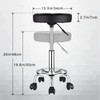 HMTOT Round Rolling Stool with Wheels Height Adjustable Swivel Stool
