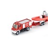 siku 1636, Feuerwehr Unimog mit Boot, 1:87, Metall/Kunststoff, Rot, Feuerwehrauto