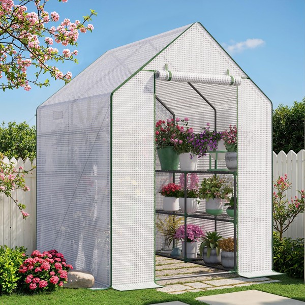 Greenhouse for Outside with Screen Windows, Outdoor Walk in Greenhouses