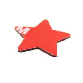 Olive-G 3D Emblem Star Plate Sticker for Car Motorcycle Decoration Silver Set of 2