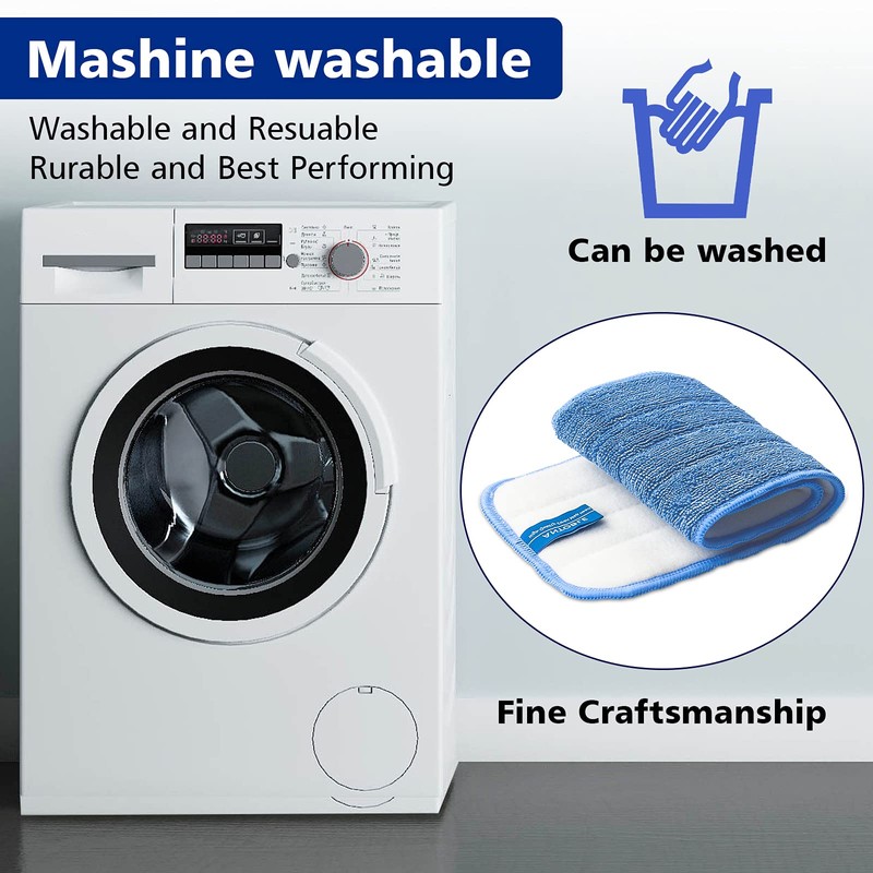 Replacement Washable Microfiber Absorbing Pads - Compatible with E-Cloth Deep