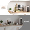 CACHOLIV Coffee Station Organizer for Countertop - Bamboo Bar Organizer