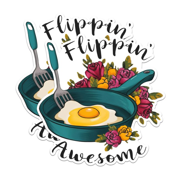 (2 Pack) Flippin' Awesome Magnets - Funny Kitchen Decor Magnets