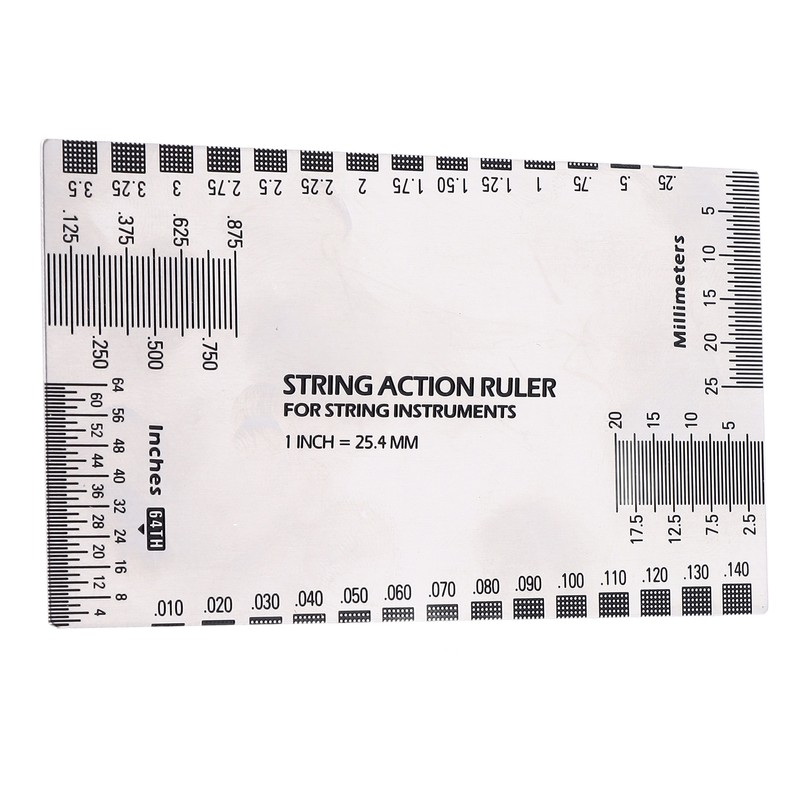 String Action Ruler Stainless Steel Height Gauge Replacement Guitar Repairing
