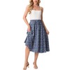 GRECERELLE Women's Summer Midi Long Midi Skirt A-line Flowy with