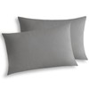 WhatsBedding Queen Jersey Knit Pillowcases Set of 2, 100% Cotton