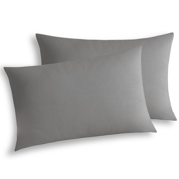 WhatsBedding Queen Jersey Knit Pillowcases Set of 2, 100% Cotton
