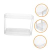 NOLITOY Bathroom Countertop Shelf Transparent Storage Organizer for Cosmetics Toiletries
