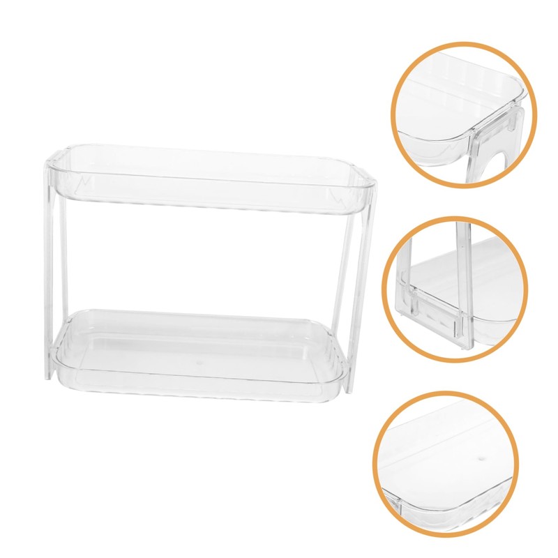 NOLITOY Bathroom Countertop Shelf Transparent Storage Organizer for Cosmetics Toiletries