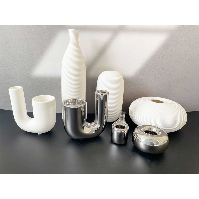 ITrixgan Silver Candlestick Holders, Decorative Taper Candle Holder Set Decor