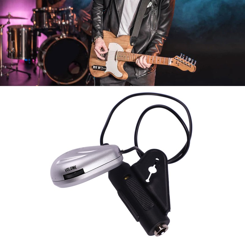 Soundhole Pickup with Jack Contact Microphone Transducer for Acoustic Guitar