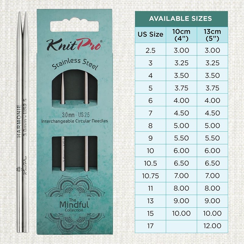 KnitPro The Mindful Collection Interchangeable Circular Needles 4" (10cm) |