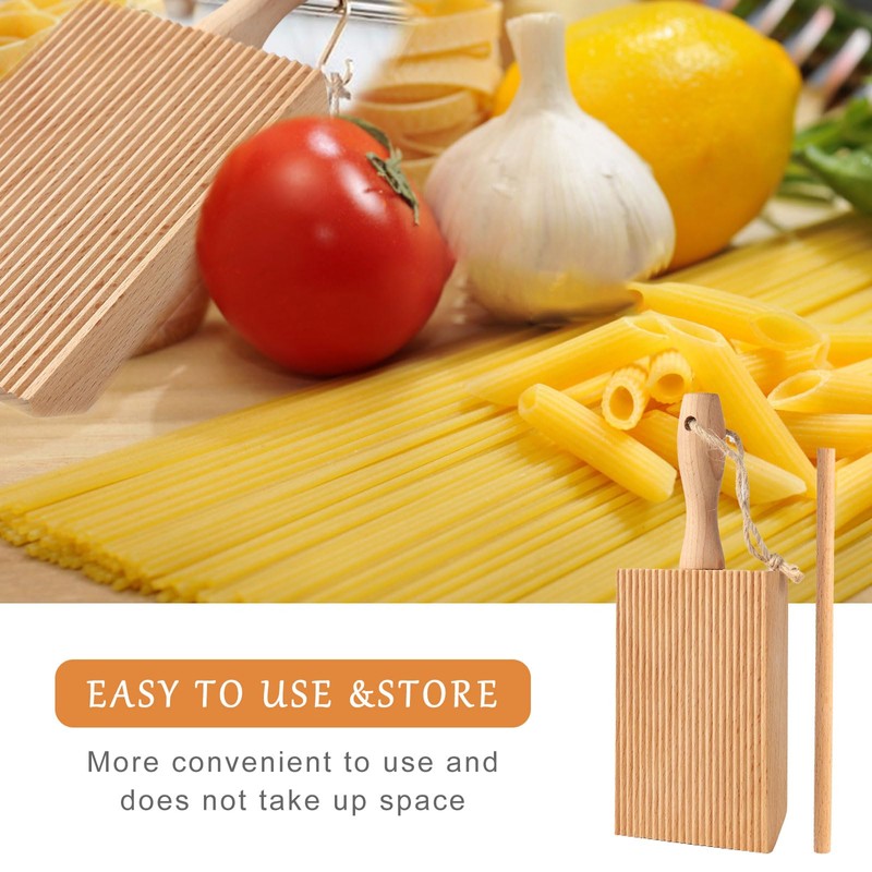 2 Pack Garganelli Stripper and Gnocchi Pasta Board Natural No