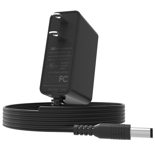 Akwscyby 12V 1.0A Power Adapter AC 100-240V to DC 12V