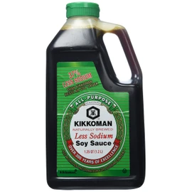 Kikkoman Traditionally Brewed Less Sodium All-Purpose Seasoning Soy Sauce 1.25 Qt (40 Oz)