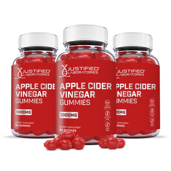 Justified Laboratories Justified Laboratories (3 Pack) Apple Cider Vinegar Gummies