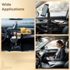 6-in-1 Car Cup Holder Expander with Tray & Phone Mount,