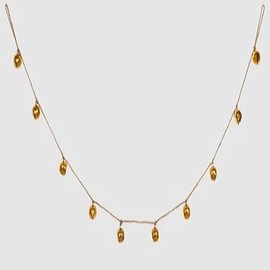 Ganz Jingle Bell Christmas Garland Metal 5 Feet Long Gold