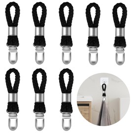 Towel Clips, 8 Pieces Hanger for Towels Towel Clips for Hanging, Towel Holder Clips Towel Clips Towel Hanger Black Towel Hanger for Towels Tea Towel