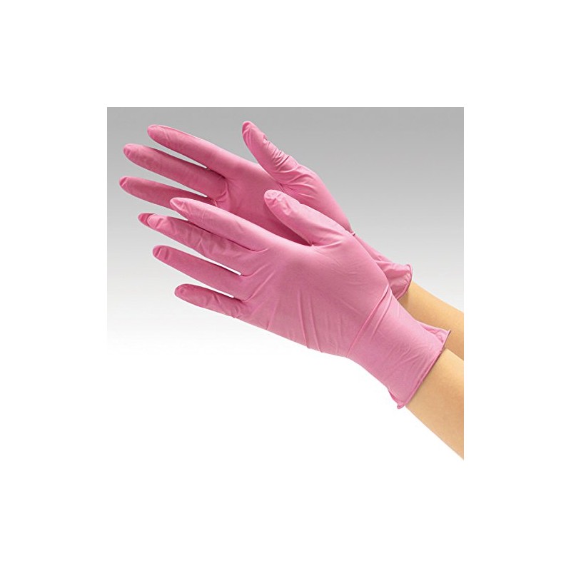 川西工業 GLOVE MANIA ニトリル使い切り手袋 粉無 ピンク 250枚入 S #2061P-S