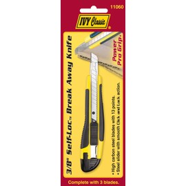 IVY Classic 11060 3/8" Self-Loc Break Away Knife, 1/Card