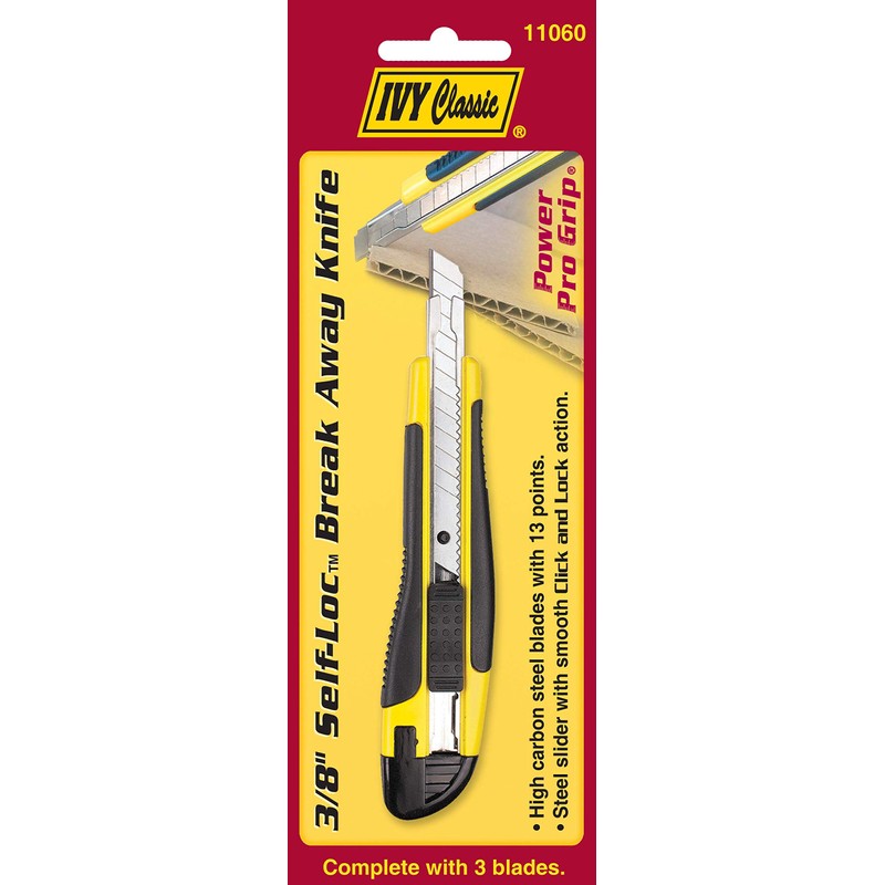 IVY Classic 11060 3/8" Self-Loc Break Away Knife, 1/Card