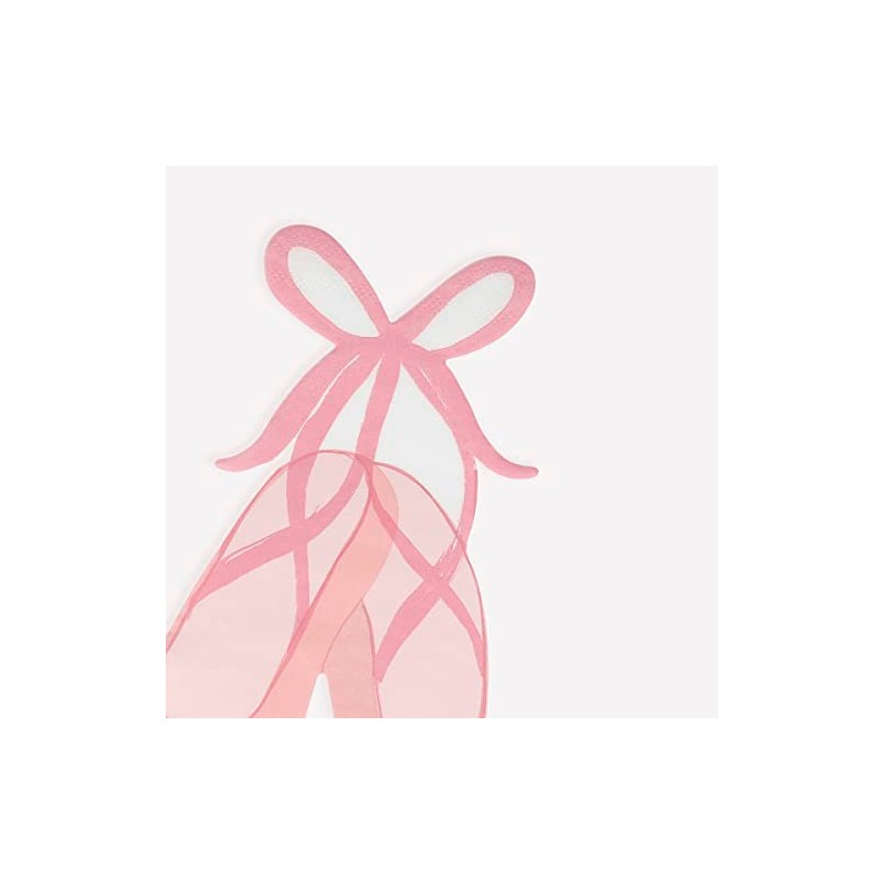Meri Meri Ballet Slippers Napkins (Pack of 16), Thick &