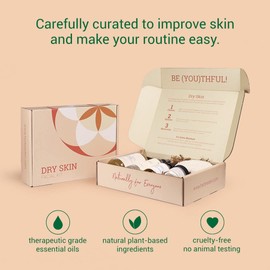 Herb’N Eden Dry Skin Facial Kit | Cleansing, Hydrating, and Moisturizing | 5 Product Set includes Wash, Mist, Serum, Body Butter, Sisal | 100% Natural Ingredients | Essential Oils