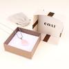 Koai Women's Cut Rose Quartz Power Stone Necklace, Rose Quartz,