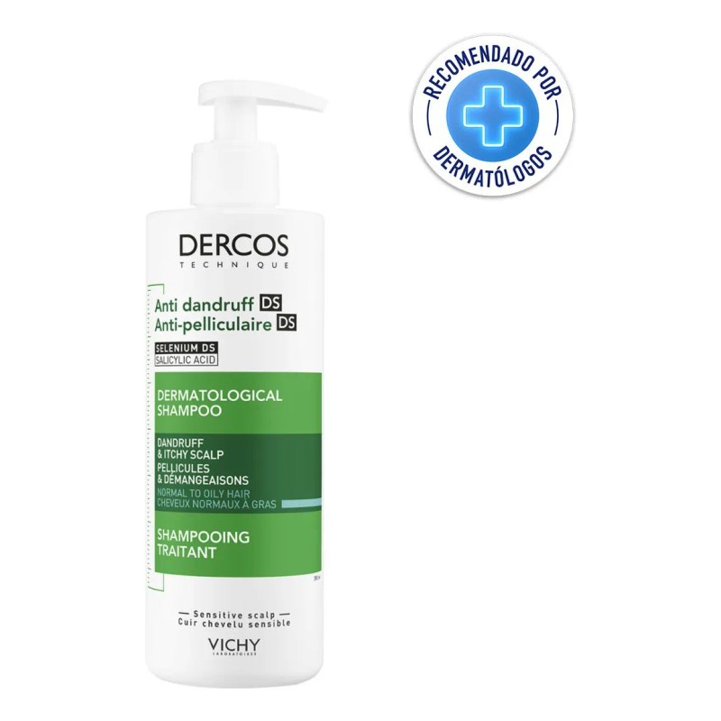 Shampoo Anticaspa Vichy Dercos Para Cabello Graso 390Ml