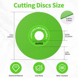 4 Pcs Glass Cutting Discs 4.5 Inch (115 * 22.23mm), Discos para Cortar Ceramica, Ultra-Thin Tile Grinder Blade Disc, Diamond Saw Blades for Angle Grinder/Ceramic/Marble/Grinding Jade/Crystal