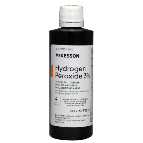 Hydrogen Peroxide McKesson 4 oz. Solution Bottle - 24/CS (MFN # 23-F0010)