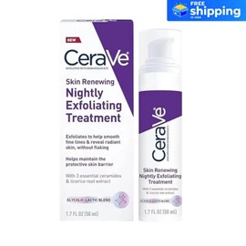 CeraVe Skin Renewing Nightly Exfoliating Treatment Serum Anti Aging - 1.7 fl oz