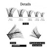 Lash Clusters, 100Pcs DIY Individual Eyelash Extenisons Natural Look D