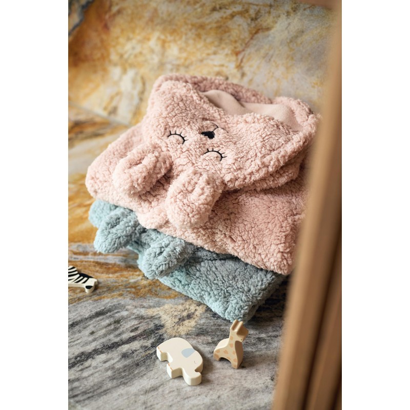 Jollein Baby Einschlagdecke - Bunny, Wild Rose - Mit Ohren