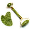 Partner company Natural Jade Facial Massager Face Roller Massager (Green) / 천연 옥 얼굴 마사지기 페이스 롤러 마사지 안마기 (그린)