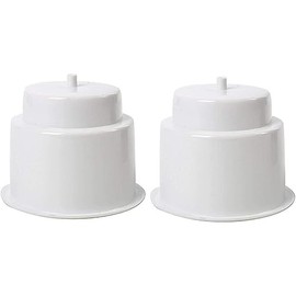 LEFITPA 2 Pack Replacement White Plastic Cup Drink Can Holder for CAT Table Counter Top Dashboard Boat Game Table Sofa Car Truck RV (3.75'' Length x 4.25" Diameter)